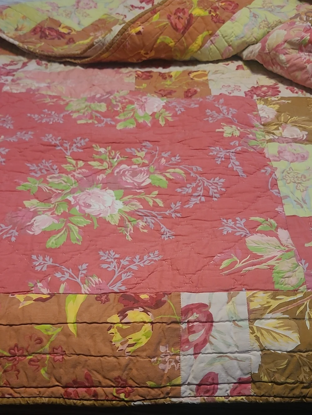 Pine Cone Hill COCO Queen Size Reversible Cotton Quilt Retired Pattern Vintage